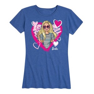 Women's - Barbie - Sketchy Hearts Barbie Short Sleeve Graphic T-Shirt - 1 of 4