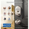 Itopfox Keyless Entry Electronic Keypad Deadbolt Lock, Auto Lock, Anti-Peeking Password, Backlit & Easy Install Design, Satin Nickel Finish - 2 of 4