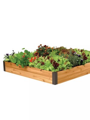 Gardener's Supply Company Cedar Raised Garden Bed | Weather Resistant Outdoor Square Planter Box For Plants, Herbs Flowers & Vegetables with