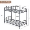 Nasitip Metal Bunk Bed Twin Over Twin, Heavy Duty Bunkbeds Frame with Arched Guardrail and Safety Ladder,Space-Saving, No Box Spring Needed - 3 of 4
