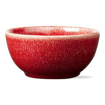tagltd Loft Textured Reactive Glaze Stoneware Bowl Red 17 oz. Dishwasher Safe