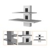 INFURNIC TV Stands and Consoles Minot Floating Shelf with Dual Shelves and Cable Management for Modern Living Room, White, 11.81"*23.66"*17.2" - 2 of 4