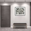 41" x 33" Floral in Black and White by Neela Pushparaj Wood Framed Wall Art Print - Amanti Art - 4 of 4