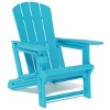 FURNIinspire Patio Accent Chairs Outdoor Folding Chairs Adirondack Chair, Portable Chair With Handles For Beach, Backyard, Blue, 31.4"*29.6"*36.4" - 2 of 4