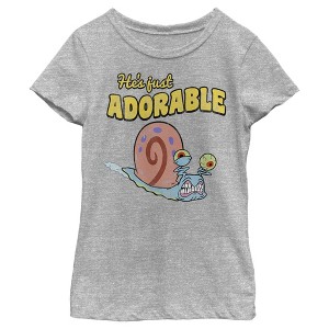 Girl's SpongeBob SquarePants He's Just Adorable Gary T-Shirt - 1 of 4