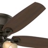 Hunter 52" Builder Low Profile Lighted Ceiling Fan, New Bronze Finish, 5 Blades, Integrated LED, Pull Chain Control - 4 of 4