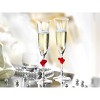 6.3oz 2pk Glass L'amore Red Heart Flute Drinkware Set - Stolzle Lausitz :  Target