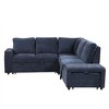 NicBex Modular 90.6" L Shape Sectional Sofa Sleeper Couch Set with Storage Space for Living Room - 3 of 4