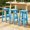 WestinTrends Malibu 29" All Weather Hdpe Outdoor Patio Square Backless Bar Stool (Set of 3) - 2 of 4