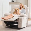 Oversized Manual Reclining Rocking Chair, 360 Swivel Glider with Cup Holder, Massage and Heat - 3 of 4