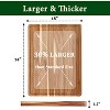 Extra Large Acacia Wood Cutting Board, Thick Butcher Block Chopping Board with Deep Juice Groove, Side Handles for Meat, Vegetables & Fruit - 2 of 4