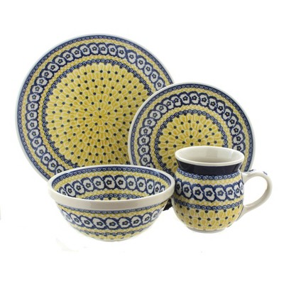 Blue Rose Polish Pottery Ceramika Artystyczna Dinnerware (16 PC)