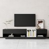 74.8" Stylish TV Stand for TVs Up to 80", Two-tone Media Console with Multifunctional Compartment - ModernLuxe - 2 of 4