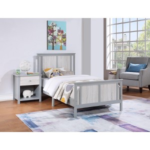 NicBex Twin/Full/Queen Modern Bed Frame with Wooden Reversible Panel Headboard,Simple Platform Bed for Kids Room,Bedroom - 1 of 4