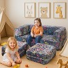 Hooseng Glow in The Dark Kids Modular Sofa, 3-in-1 Convertible Toddler Play Couch with Memory Foam & Floor Cushion for Playroom & Bedroom - 2 of 4
