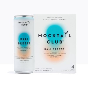 Mocktail Club Bali Breeze Non-Alcoholic Cocktails - 4pk/12 fl oz Cans - 1 of 4