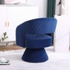 Swivel Accent Chair, Armchair, Round Fabric Barrel Chair, With Armrests, Lazy Sofa, Comfy Chair, Accent Barrel Chair - 3 of 4