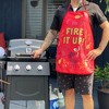 Fire It Up Grill Funny Backyard Bar-B-Que Meats Graphic Novelty Kitchen Accessories - Crazy Dog Bakeware Red Apron - 2 of 4
