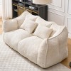 SEVOBAL Sofas Oversized Bean Bag Chair with Armrests High-Resilience Foam and Soft Chenille for Living Room Bedroom, Beige, 73.2"*38.6"*30.7" - 3 of 4