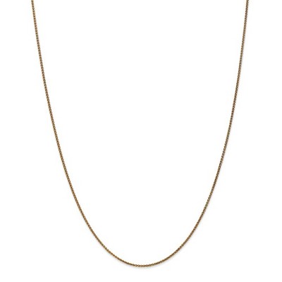 Black Bow Jewelry 1.2mm 14k Yellow Gold, D/C Spiga Chain Necklace
