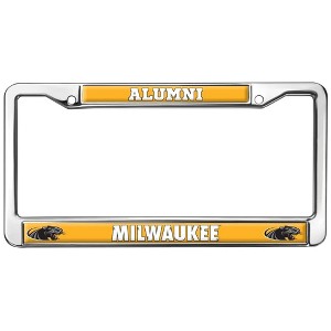 UW Milwaukee Alumni Logo Full Size Standard License Plate Metal Frame - 1 of 4