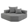 YOOCOZZ Sponge Sectional Compressed Sofa with Armrest, Backrest and Legless Design - Grey - 2 of 4