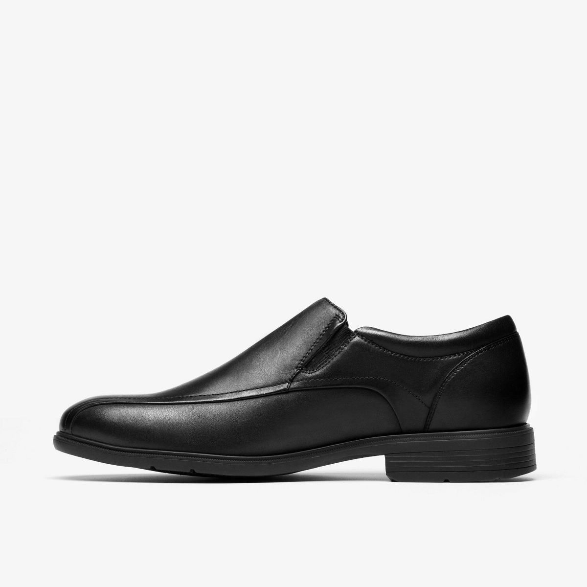 Clarks Mens Steadwell Step Black Leather Shoes - thumbnail 2
