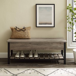 48" Open Top Storage Bench with Shoe Shelf - Saracina Home - 1 of 4