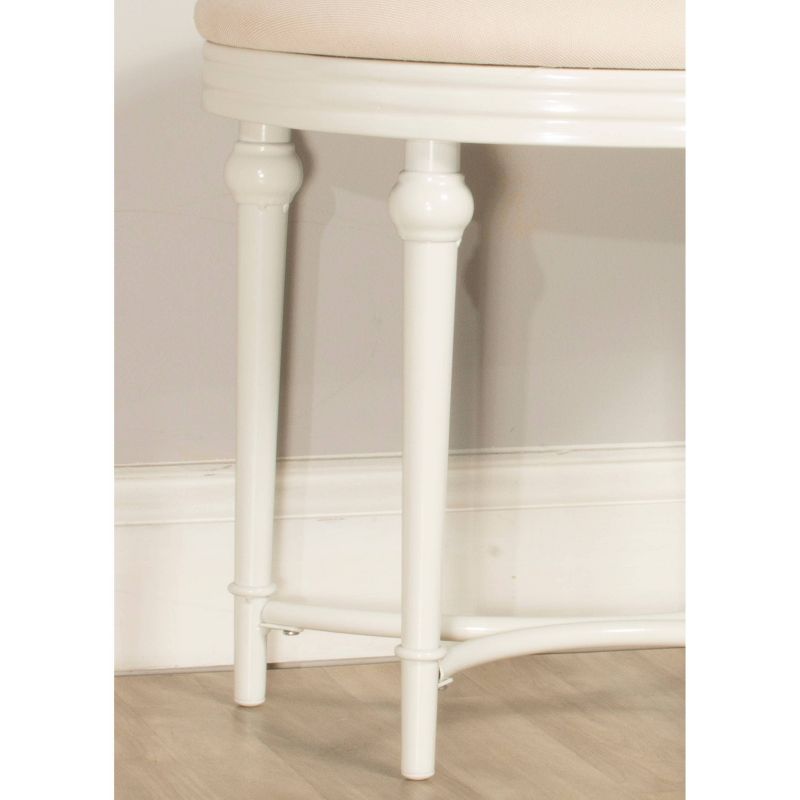 Cape May 19" Vanity Stool - Matte White - Hillsdale Furniture, 5 of 12