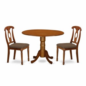 5-Piece Saddle Brown Finish Solid Wood Top - Dining Room Set - Seats 4 - 1 of 4