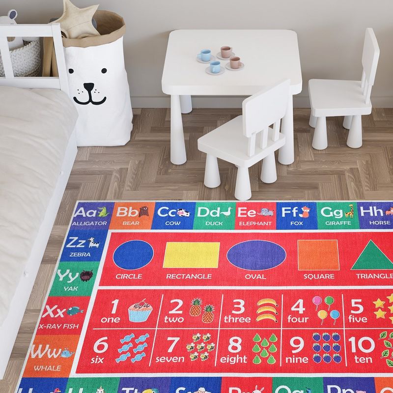 Educational Kids Cotton Rug for Playrooms, Kids Rooms, Classrooms, Indoor, 3 of 14