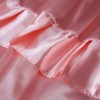 Satin Ruffle Comforter Set with Sheets – 8-Piece Bed in a Bag, Luxury Silk-Like Soft Bedding with Pillowcases & Cushion Cover - 3 of 4