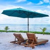 Outsunny 15ft Patio Umbrella Double-Sided Outdoor Market Extra Large Umbrella with Crank Handle for Deck, Lawn, Backyard and Pool - 2 of 4