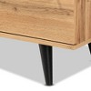 Radley Wood 3 Drawer Sideboard Buffet Oak Brown/Black - Baxton Studio: Mid-Century Storage Console with Shelves - 4 of 4