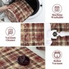Modern Plaid Living Room Area Rug, Machine Washable Floor Carpet, Non-Slip Checkered Soft Rug, Low-Pile Non-Shedding Accent Rug, Indoor Foldable Rug - 4 of 4