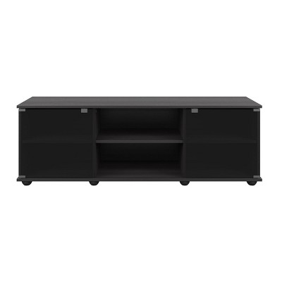 Ravenwood Black 63" TV Stand with Glass Doors