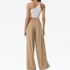 Womens Wide Leg Pants 2025 High Waist Palazzo Pants Stretch Fit Pleated Dressy Pants Business Trousers Office Work Suit Pants - 2 of 4