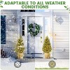 3 FT Artificial Topiary Cedar Trees, 2 PCS Artificial Plants Outdoor with Realistic Moss & Pot, UV Rated Fake Plants - 4 of 4