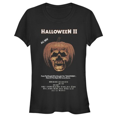 Juniors Womens Halloween Ii Skeleton Movie Poster T-shirt : Target