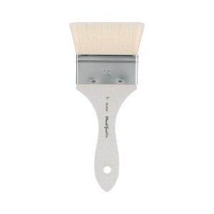 Mimik Synthetic Goat Hair Mottler Paint Brush - Short Handle Flat Watercolor Brush- Soft, Absorbent, Synthetic Paint Brush for Watercolor, Oil & - 1 of 4