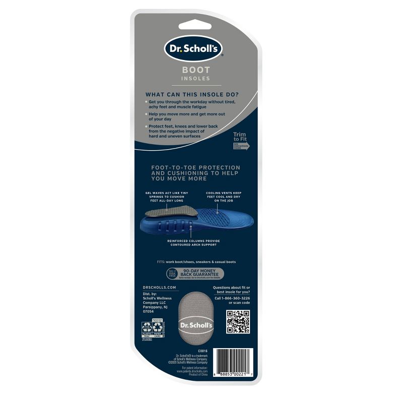 Dr. Scholl&#39;s Boot Insoles for Men - Size (8-13), 3 of 5