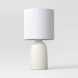 Fluted Ceramic Mini Table Lamp - Threshold™