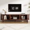 HDZNVF Modern Farmhouse TV Stand For 75 Inch TVs Dark Brown - 4 of 4