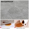 Aoibox Faux Leather Heat Resistant Placemats Set of 6, Waterproof Wipeable Dining Mats for Indoor & Outdoor Use, Easy to Clean in Light Grey - 3 of 4
