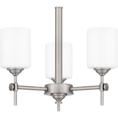 Aria 17" Polished Nickel and Glass 3-Light Pendant