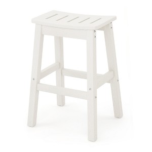 Arceso Outdoor Bar Stools , 25 Inch HDPE Counter Height Bar Stools, All Weather Resistant Patio Bar Stools for Balcony, Backyard - 1 of 4