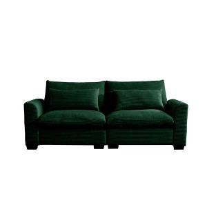 NicBex 86.6 Inch Corduroy Sofa Couch 2-Seater Sofa with Armrests for Living Room,Apartment,Bedroom - 1 of 4