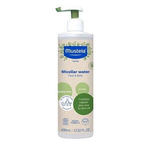 Mustela Certified Organic Micellar Baby Bath Wash Water with Olive Oil and Aloe - Fragrance Free - 13.5 fl oz - 1 of 4