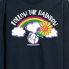 Men's - Peanuts - Follow The Rainbow Long Sleeve Graphic T-Shirt - 2 of 4