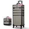 BYOOTIQUE Makeup Train Case Trolley w/ Cube Case Cosmetic Organizer Gray - 2 of 2